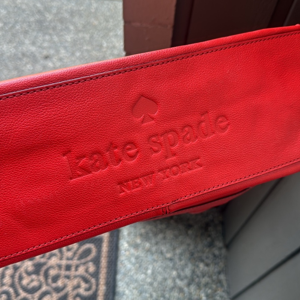 Coral Leather Bow Tote Bag by Kate Spade - Picture 2 of 4